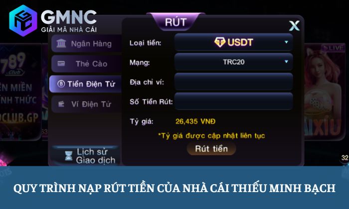 5+ Cách nhận biết nhà cái lừa đảo có thể bạn chưa biết 2 Quy trình nạp rút tiền của nhà cái thiếu minh bạch