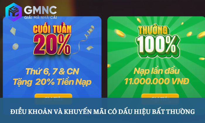 5+ Cách nhận biết nhà cái lừa đảo có thể bạn chưa biết 3 Điều khoản và khuyến mãi có dấu hiệu bất thường
