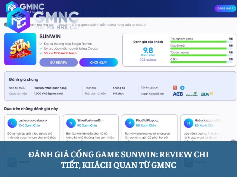 Đánh giá cổng game Sunwin