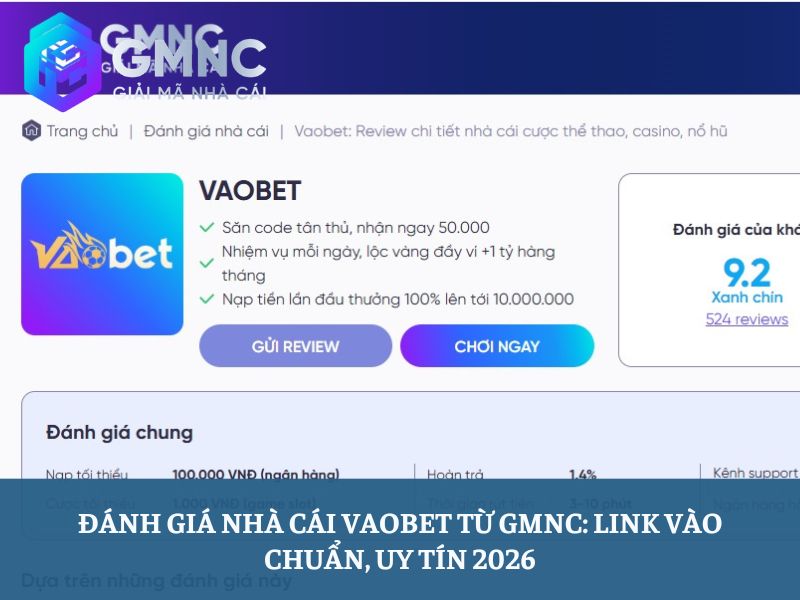 Đánh giá nhà cái Vaobet