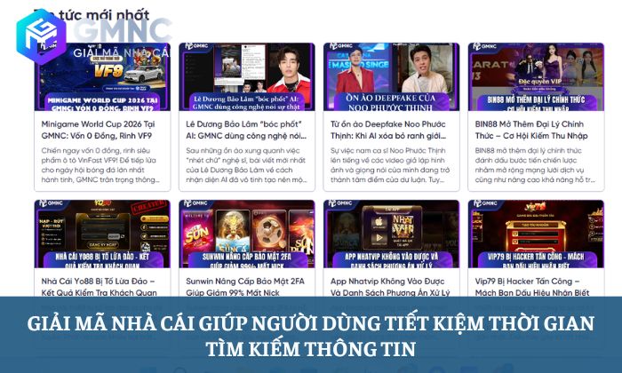 Giải Mã Nhà Cái giúp người dùng tiết kiệm thời gian tìm kiếm thông tin