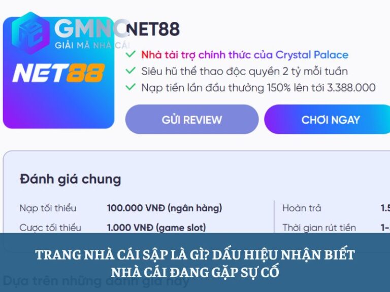 Trang nhà cái sập là gì